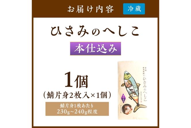 ひさみのへしこ【本仕込み】 (片身2枚入)　SC00012
