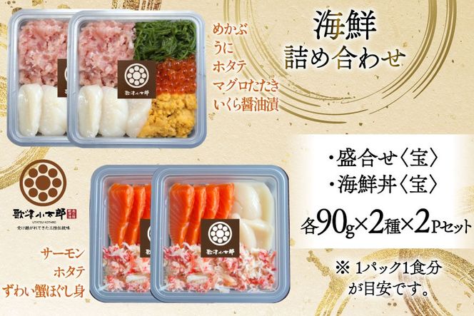 【ご自宅用】 海鮮 漁師めし 詰め合わせ セット 〈宝〉 計4パック [橋本水産食品 宮城県 南三陸町 m304amh590025] 魚介 魚介類 魚 海鮮 海鮮丼 丼 サーモン 銀鮭 鮪 まぐろ マグロ 鮭 まぐろたたき 小分け 個包装 冷凍 三陸 ホタテ 帆立 ほたて