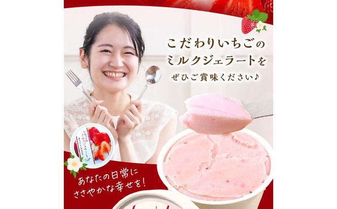 いちごミルクジェラート《 ジェラート アイス カップ いちご ミルク スイーツ 》【2501H09703】