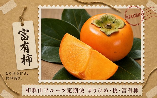 【全3回】紀州和歌山産旬のフルーツ定期便 (いちご・桃・富有柿) 【tkb373】