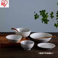 食器 5点セット MNW-5S グレー 電子レンジ 食洗器対応 磁器 新生活 アイリスオーヤマ 食器セット 