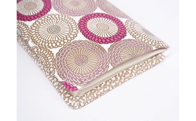 【文庫屋大関】箱まち小銭入れ　笠菊＜桃花＞【皮革工芸品】 ファッション小物 財布 民芸品 