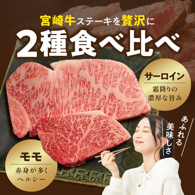 宮崎牛サーロイン モモステーキセット N0217-YB1112