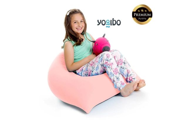 Yogibo Pyramid Premium（ヨギボー ピラミッド プレミアム）＜フラミンゴ＞【ビーズクッション ビーズ 座椅子 椅子 クッション ビーズソファー ビーズソファ 新生活 プレゼント インテリア 家具 ベッド ゲーム】-[G777-12]