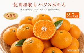 赤秀品　紀州和歌山ハウスみかん2.5kg【予約】※2027年6月末頃〜7月中旬頃に順次発送予定(お届け日指定不可)【uot735A】