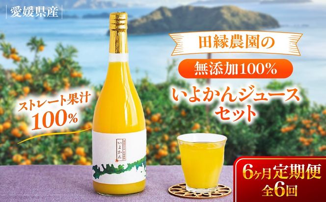 【6ヶ月定期便】田縁農園 いよかんジュースセット 全6回 IKTA055