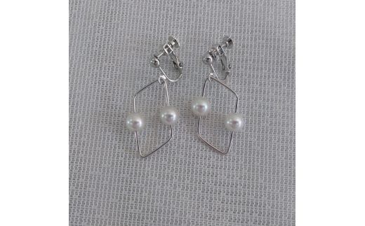 20-30伊勢志摩あこや本真珠イヤリング・レクタングル(横)R