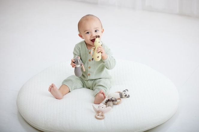 HOPPL（ホップル） amimals ベビージムセット ホワイト／マスコット