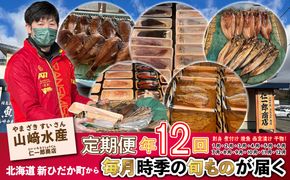＜定期便12回＞北海道産 旬の魚介 4～5種 お楽しみ定期便