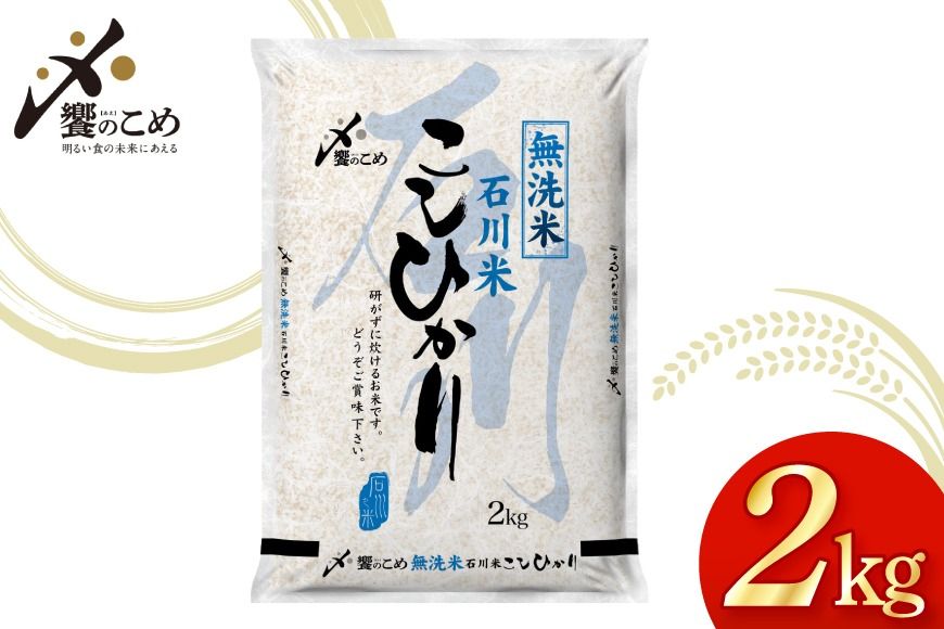 米 令和7年産 無洗米 石川米 こしひかり 2kg [中橋商事株式会社 石川県 宝達志水町 38601349] コシヒカリ お米 こめ コメ kome 能登 小容量 2キロ 令和7年 むせんまい
