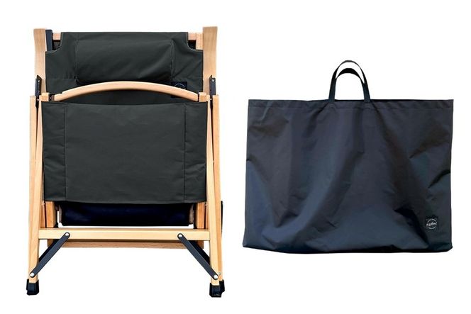 [R288] oxtos 焚き火リクライニングウッドチェア OX-095【ナチュラル×ブラック】