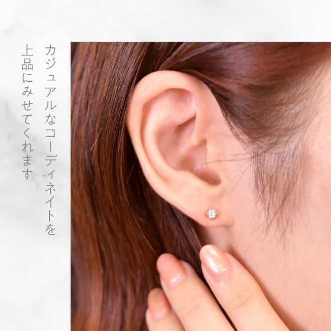 プラチナ　四本爪　ピアス0.1　×2　管理番号686794 218-270-pt