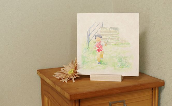 センテンヤアートパネル　『えものがたり』−花どうぞ− 絵画 和紙 印刷 木製パネル シンプル 洋風 和風 