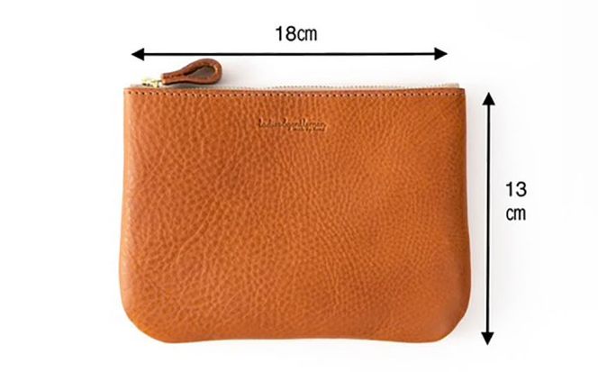 マチなしのファスナーポーチ Msize 糸島市 / LADIES&GENTLEMEN 本革 革製品[ADK080]
