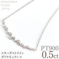 プラチナ　スターダストライン　ダイヤネックレス　管理番号610195 218-277-pt