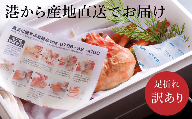 【訳あり】タグつき 活松葉ガニ900g前後