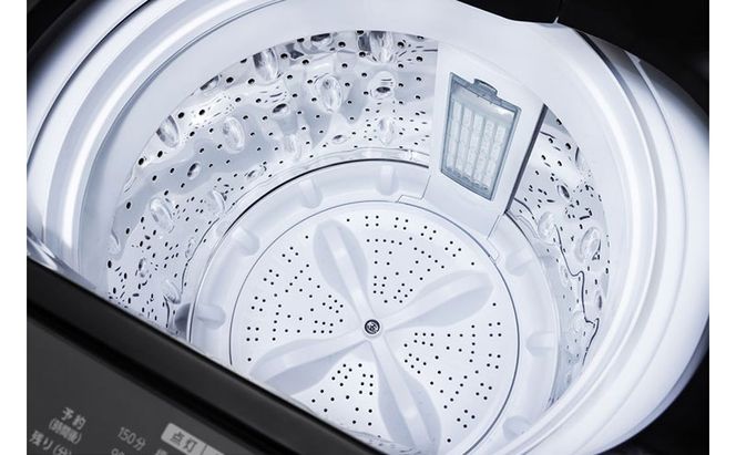 洗濯機 全自動洗濯機 7.0kg ITW-70A01-BH ブラック アイリスオーヤマ 縦型 縦型洗濯機 小型 コンパクト 上開き 予約タイマー チャイルドロック 新生活 一人暮らし