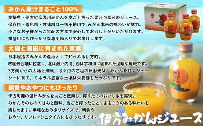 【愛媛県産】うまいがぜ伊方みかんジュース（200ml×6本） ストレート果汁100％（2025年12月以降、順次発送） IKTI017