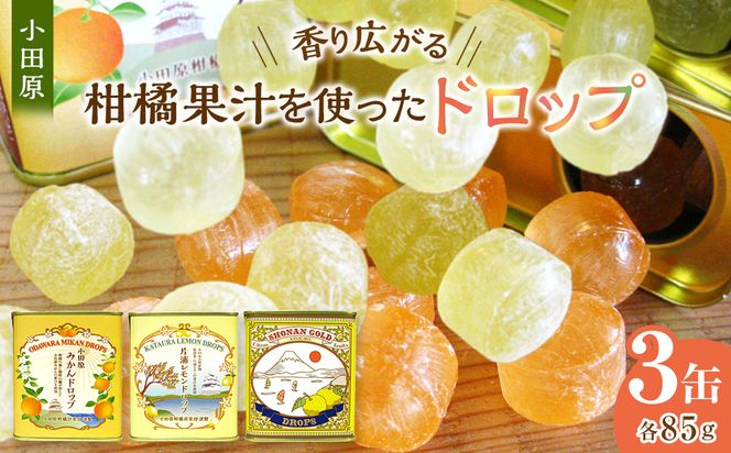 【小田原の柑橘果汁を使ったドロップ3種類セット】口に入れるとフルーツの香りが広がるドロップ。【 ドロップ 神奈川県 小田原市 】 142069_CW056