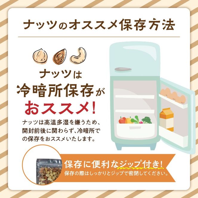 【くるみ無し】3種の無塩ミックスナッツ 1kg（500g×2袋） H059-226