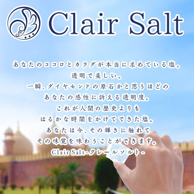 クレールソルト(パウダー・1kg) クリスタルソルト 岩塩 塩 食塩 調味料 ミネラル 小粒塩 熱中症対策【梅研本舗ジャパン】akn047-06