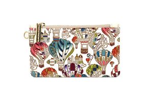 【文庫屋大関】すっきりカードケース　気球【皮革工芸品】 ファッション小物 雑貨 フラグメントケース 小銭入れ付き 収納 スマート 日本製 