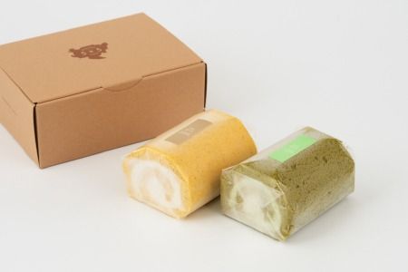 【プレミアム米粉ロールケーキ】神埼桑菱茶ロール＆神埼菱の実ロールセット【グルテンフリー 保存料不使用 贈り物】(H053315)