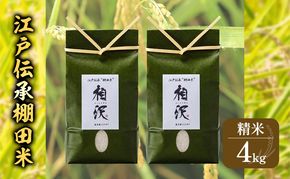 【令和8年産 先行予約】江戸伝承棚田米4kg（2kg×2） お米 コメ