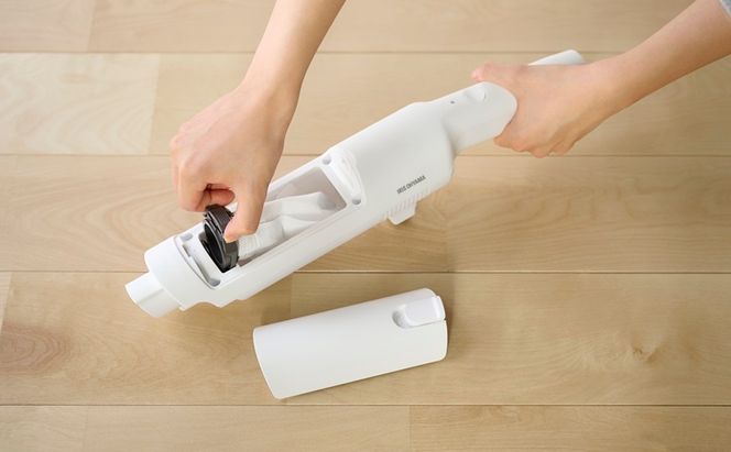 充電式紙パックスティッククリーナー HBD-41-W ホワイト 掃除機 コードレス 紙パック 紙パック式 軽量 アイリスオーヤマ 紙パック ゴミ捨て簡単 車掃除 充電式 スティッククリーナー 紙パック式掃除機