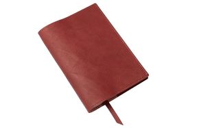 G2819 【スピード発送】本革ブックカバー 文庫サイズ（レッドオレンジ）