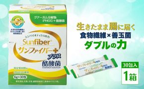 【1箱】TVで話題！ グアーガム分解物 サンファイバープラス（粉末スティック）6g×30包│水溶性食物繊維 酪酸菌 医療 介護 シンバイオティクス プレバイオティクス プロバイオティクス 発酵性食物繊維 健康食品 サプリ 個包装  太陽化学 三重県 四日市市 ふるさと納税