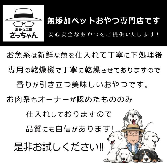 犬猫用　国産無添加おやつジャーキー　鮫粉末（魚）［143O13］