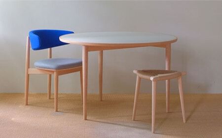 Round Chair ”Uuuh!”〈Blue〉 糸島市 / nomade design 椅子 クラフト[AIF011]