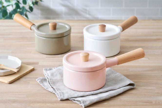 鍋 ミルクパン 14cm MLKP-14 ライトピンク アイリスオーヤマ 小鍋 片手鍋 なべ コンパクト 蓋付き 注ぎ口 ガス火 IH セラミックコーティング 調理器具 キッチン雑貨 