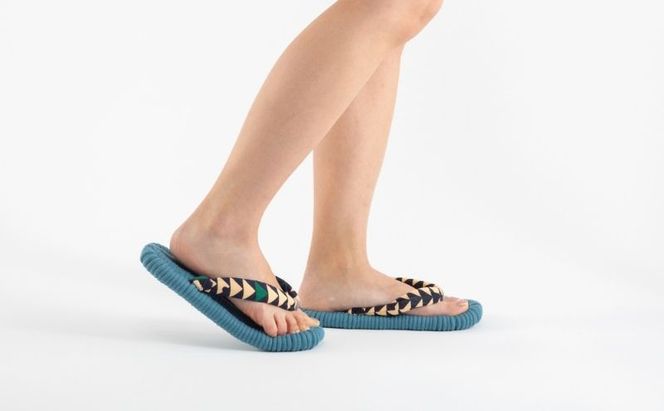 布ぞうり MERI 八つ橋　布草履 室内履き 健康 洗える 墨田区