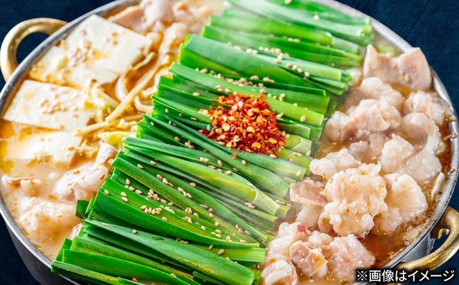 上田商店 博多もつ鍋(醤油・白味噌/各2人前)＆水炊き(2-3人前)《築上町》【吉浦コーポレーション】 もつ鍋 博多もつ鍋 水炊き 鍋セット 国産牛[ABFF014]
