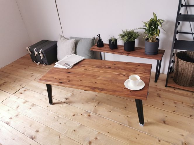 無垢材 折りたたみ ローテーブル ブラウン 90×45cm｜新星金属製作所 大阪府 守口市 テーブル 折りたたみ ローテーブル リビング 子供 子供部屋 収納 おしゃれ 家族 [2496]