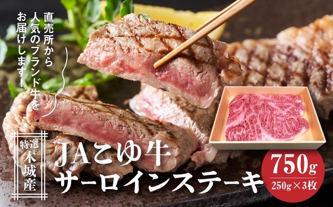 JAこゆ牛 特選木城産 サーロインステーキ 750ｇ K56_0001