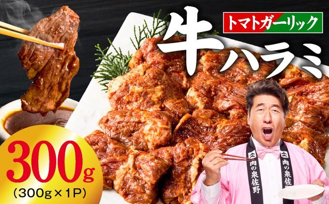 005A811-1 【新登場】トマトガーリック 牛ハラミ 300g【お試し 牛肉 はらみ 小分け 焼肉 お弁当 BBQ 訳あり ワケアリ わけあり サイズ不揃い 規格外 TVで話題】