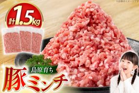 AK027 豚ミンチ 500g 3パック 計1.5kg [ 豚肉 肉 ミンチ ミンチ肉 小分け ぶた肉 ぶた 豚 BBQ バーベキュー 焼肉 アウトドア スターゼン 長崎県 島原市 ]