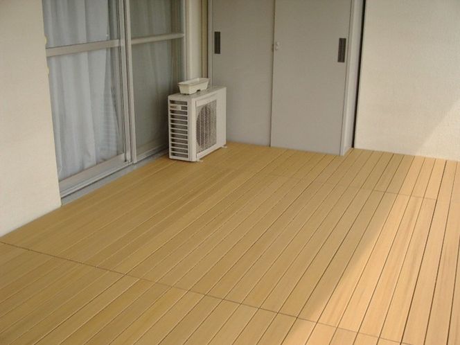 【ウッドデッキ】デッキオ90（450mm×1800mm）チェリーミディアム /ベランダ バルコニー DIY アウトドア