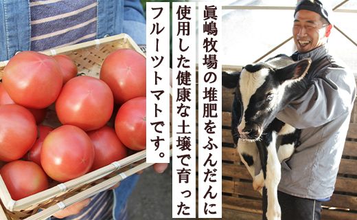 野菜ソムリエが育てた うしの恵 フルーツトマト籠入り1kg mj-0035