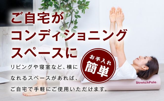 100F080 【LPN社製】ストレッチポールEX ピンクベージュ【正規品 セルフケア ストレッチ エクササイズ 腰痛 肩こり 体幹 コアトレ】