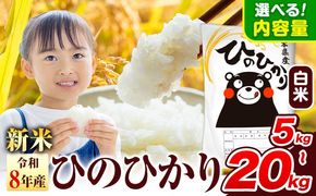 令和8年産 新米 ひのひかり 白米 5kg 10kg 20kg 《11月中旬-12月末頃出荷》 熊本県産 白米 精米 氷川町 ひの 送料無料 ヒノヒカリ コメ 便利 ブランド米 お米 おこめ 熊本 SDGs---hkw_26_lcl_355_5kg---