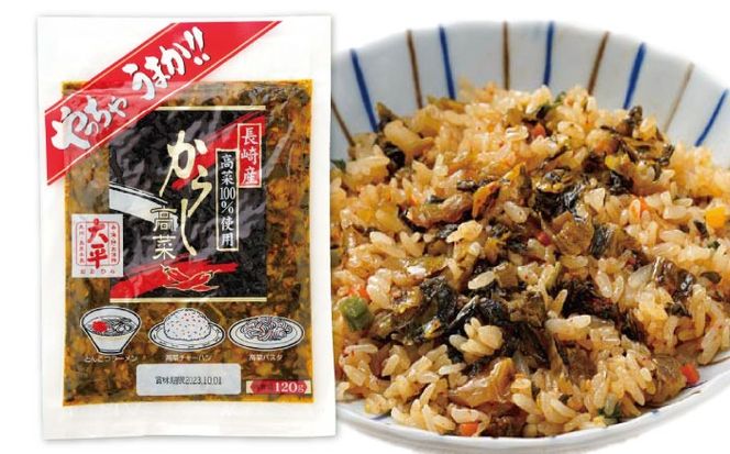 【長崎県産高菜100%使用】 高菜漬け 食べ比べ セット (からし高菜 120g ごはん高菜 140g) / 漬物 高菜 漬け物 ご飯のおとも 惣菜 / 南島原市 / 大平食品[SAK006]
