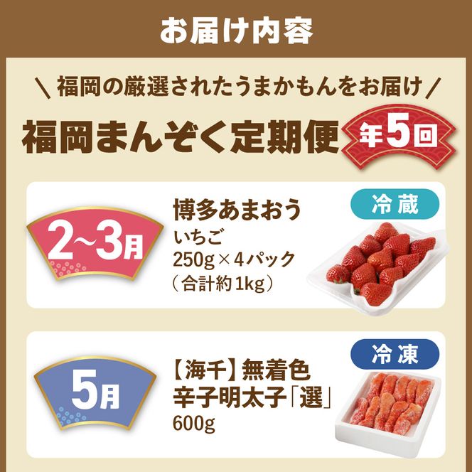 【全5回】福岡のうまかもんをお届け！福岡まんぞく定期便【ほたるの里】_HB0192