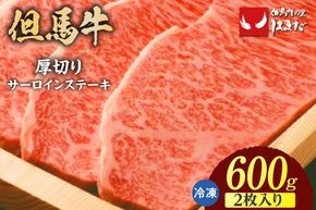【但馬牛厚切りサーロインステーキ2枚（300g×2枚入り）合計600g】冷凍 牛肉 ステーキ 赤身 サシ 厚い ブランド牛 焼肉 大人気 人気 ふるさと納税 返礼品 おすすめ ランキング 但馬 神戸 兵庫県 香美町 但馬ビーフはまだ  56000円 73-07