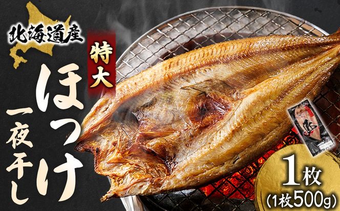 北海道産 ほっけ一夜干し（500～550g）×1枚 ｜ 釧路町の匠が贈る 北の至宝 ホッケ 干物 焼魚 焼き魚 白身魚 セット ひもの 魚干物 一人暮らし セット おかず 冷凍 スピード発送 すぐ届く 魚介類 海鮮 絶品 人気 ヒロセ すぐ発送 北海道 釧路町 釧路超 特産品