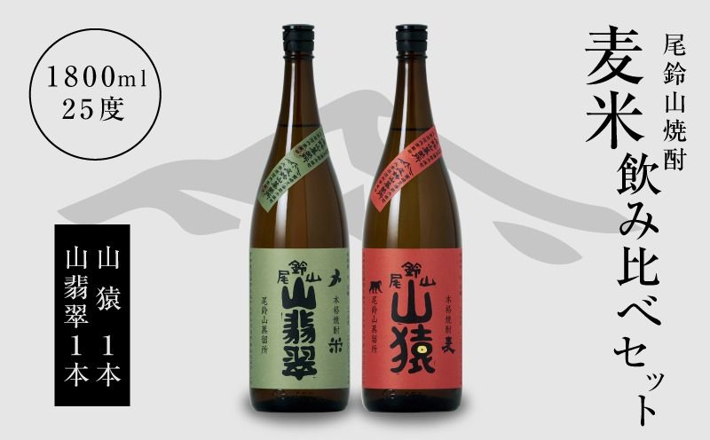 焼酎尾鈴山(山猿1本・山翡翠1本)各1800ml] K09_0028_3