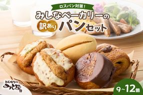 【訳あり】北海道産素材のこだわったみしなベーカリー パンおまかせセット！（9～12個）訳ありパン 北海道産素材 パンセット みしなベーカリー直送 手作りパン 北海道小麦 パン詰め合わせ _S011-0008